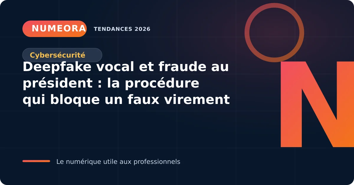 Tentative de fraude au virement utilisant une imitation vocale par intelligence artificielle