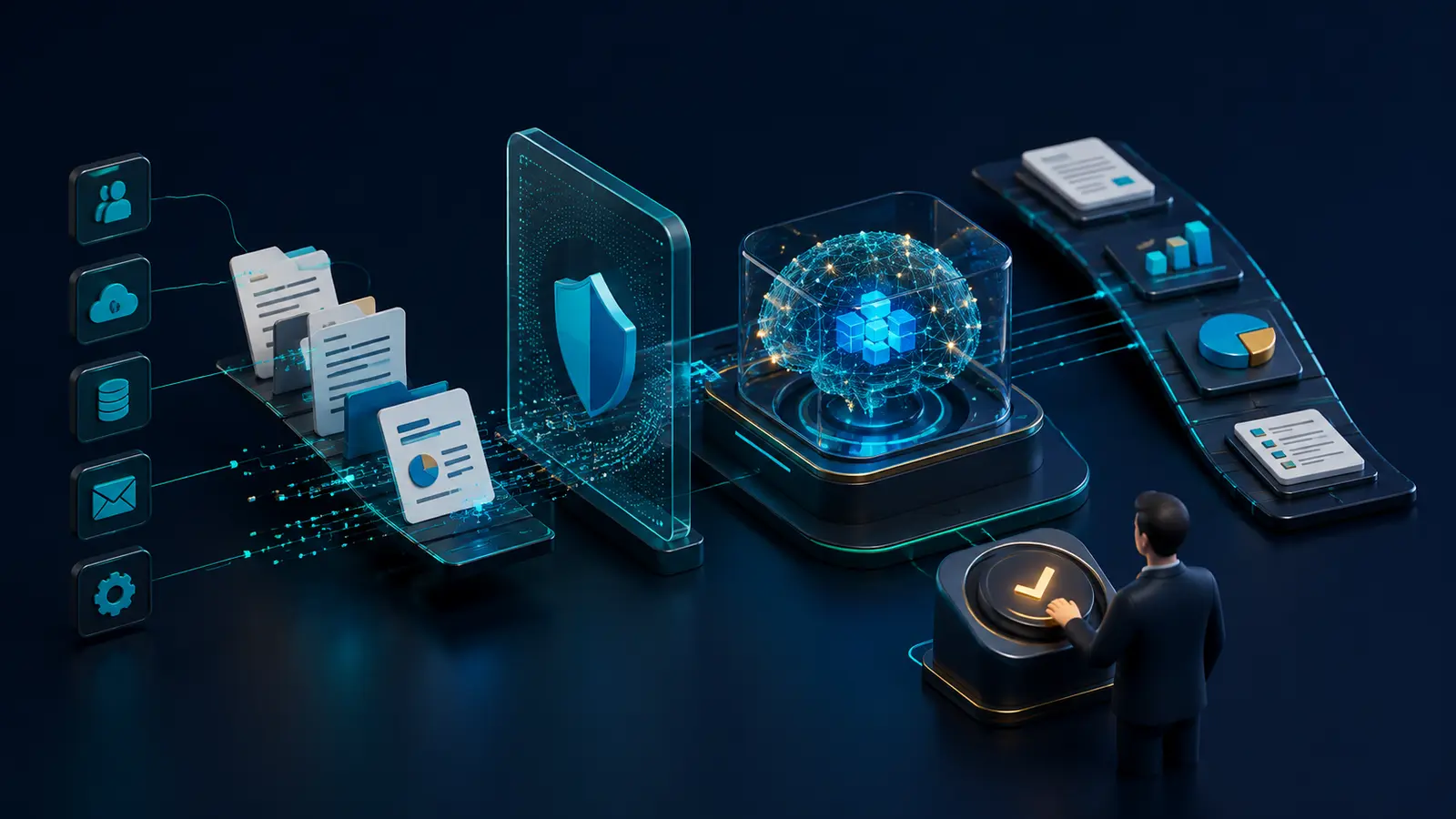 Workflow d’intelligence artificielle sécurisé avec validation humaine