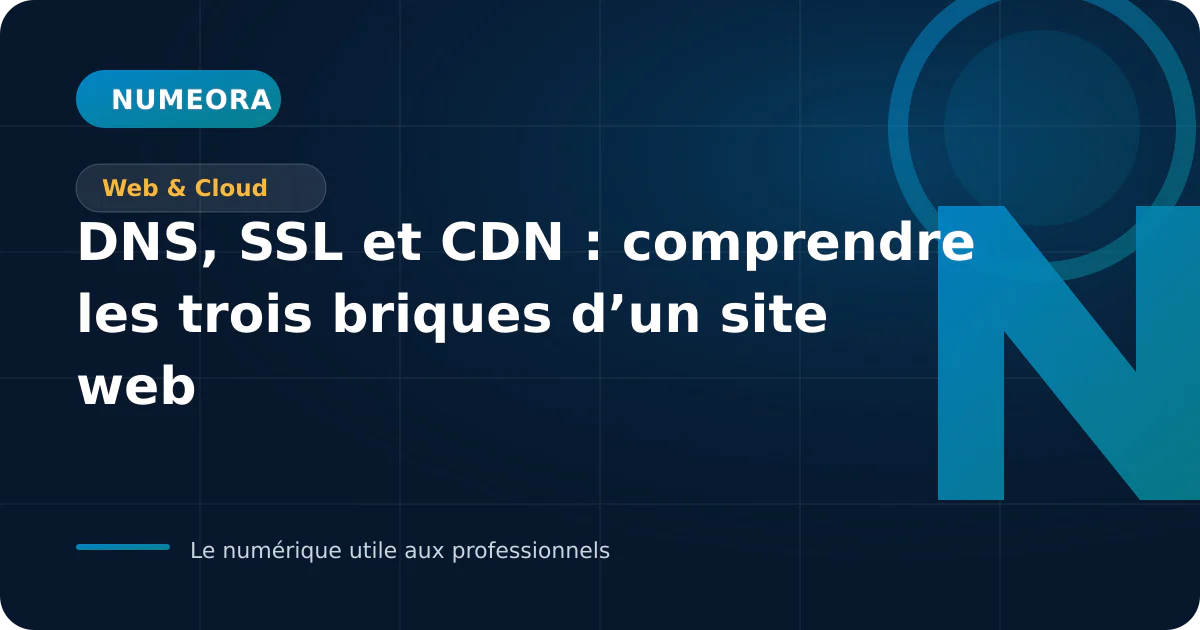 Illustration de l’article « DNS, SSL et CDN : comprendre les trois briques d’un site web »