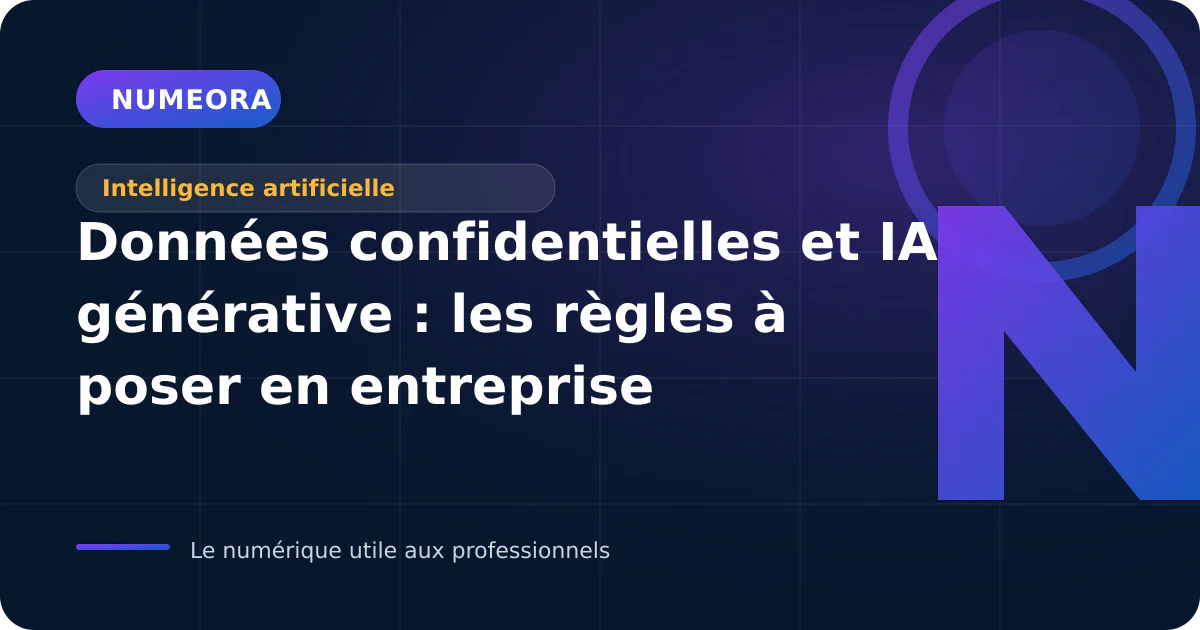 Illustration de l’article « Données confidentielles et IA générative : les règles à poser en entreprise »