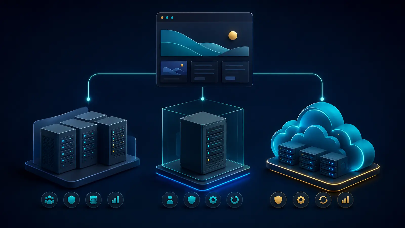 Comparaison entre hébergement mutualisé, serveur VPS et cloud managé