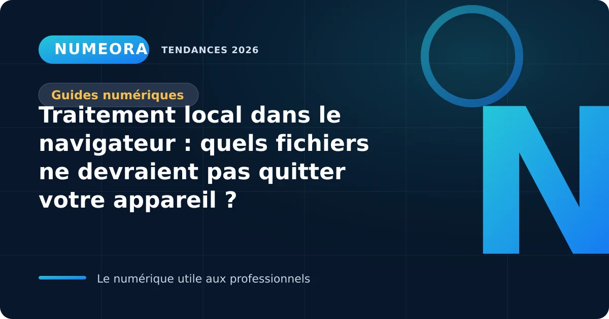 Fichier traité localement dans un navigateur sans transfert vers un serveur