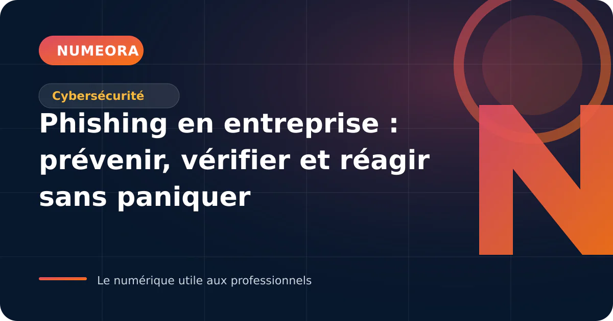 Illustration de l’article « Phishing en entreprise : prévenir, vérifier et réagir sans paniquer »