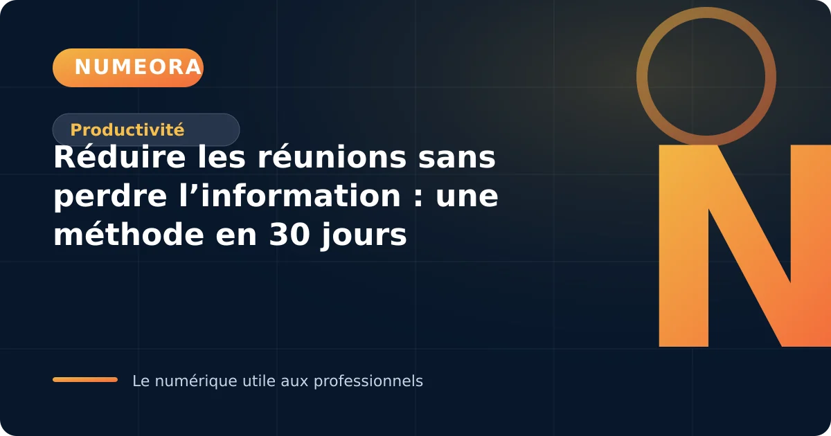 Planning allégé après réduction des réunions inutiles